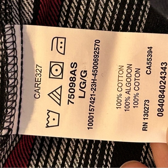 WRANGLER Western 100% Cotton Lightweight Flannel Pearl-snap Work Shirt L NWT - Picture 8 of 9